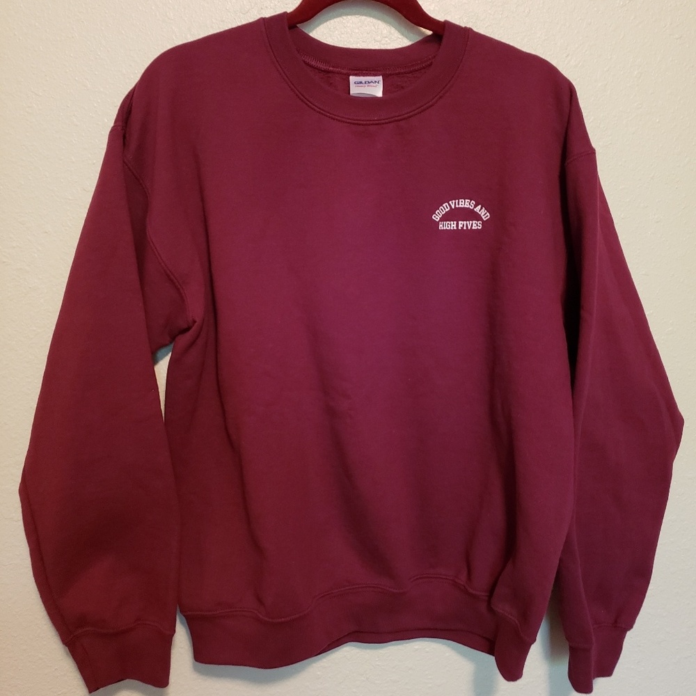 *SOLD* Good Vibes and High Fives Sweatshirt - Picture 1 of 5
